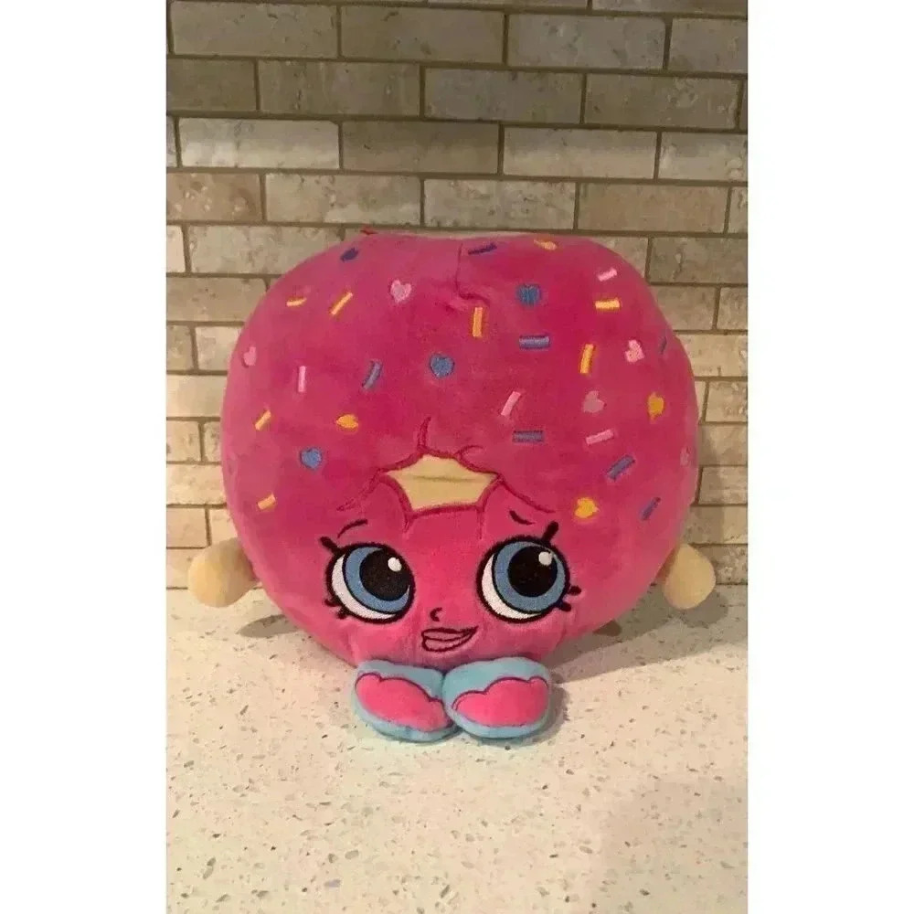 Shopkins Pink D'lish Donut Decorative Huggable Plush Piggy Coin‎ Bank b32